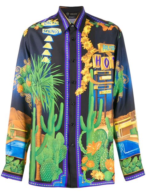 versace cactus shirt|Versace clothing for men.